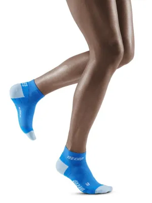 CEP Compression Ultralight Low Cut Women's Compression Socks (Electric Blue/Light Grey)