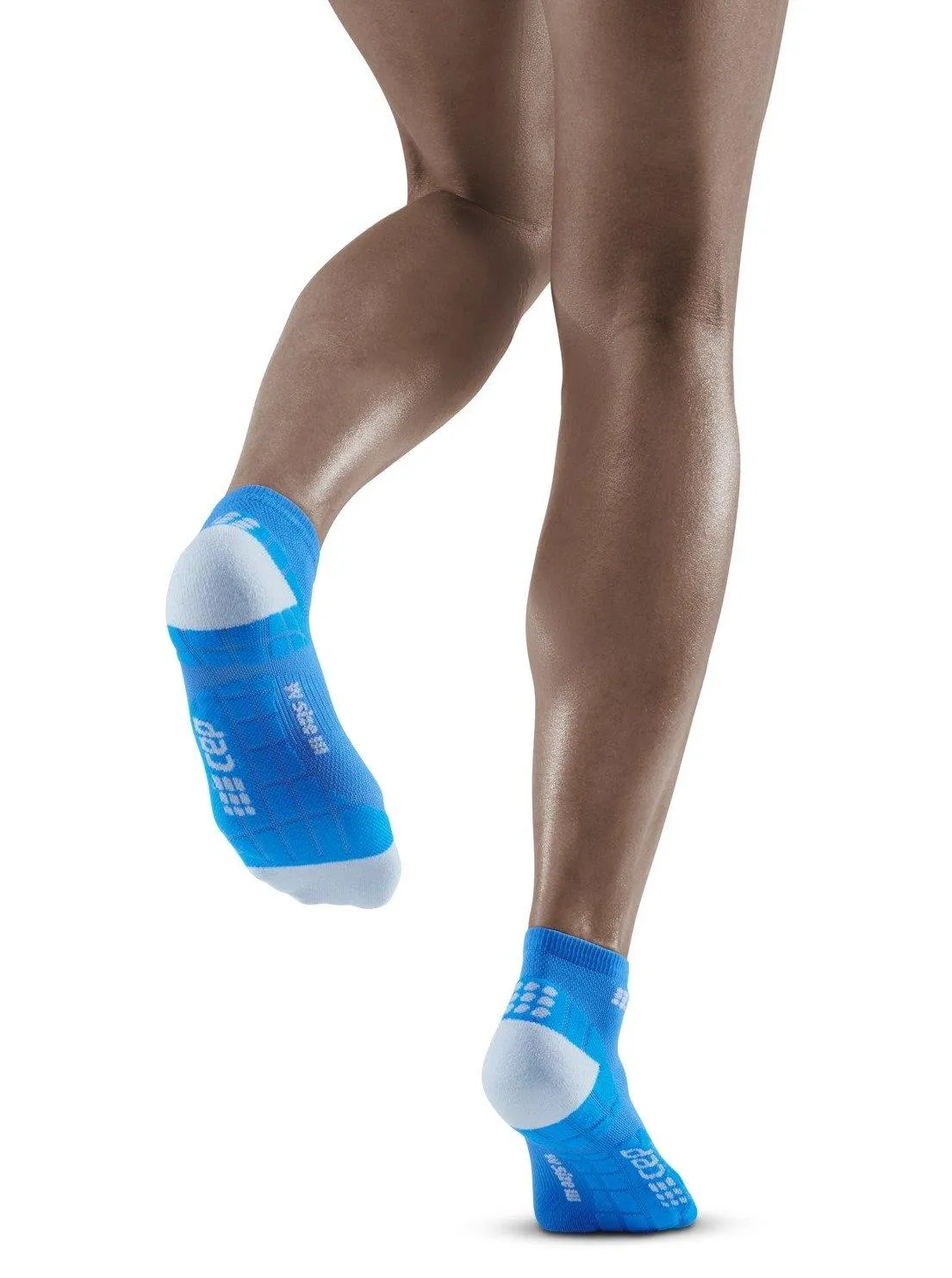 CEP Compression Ultralight Low Cut Women's Compression Socks (Electric Blue/Light Grey)