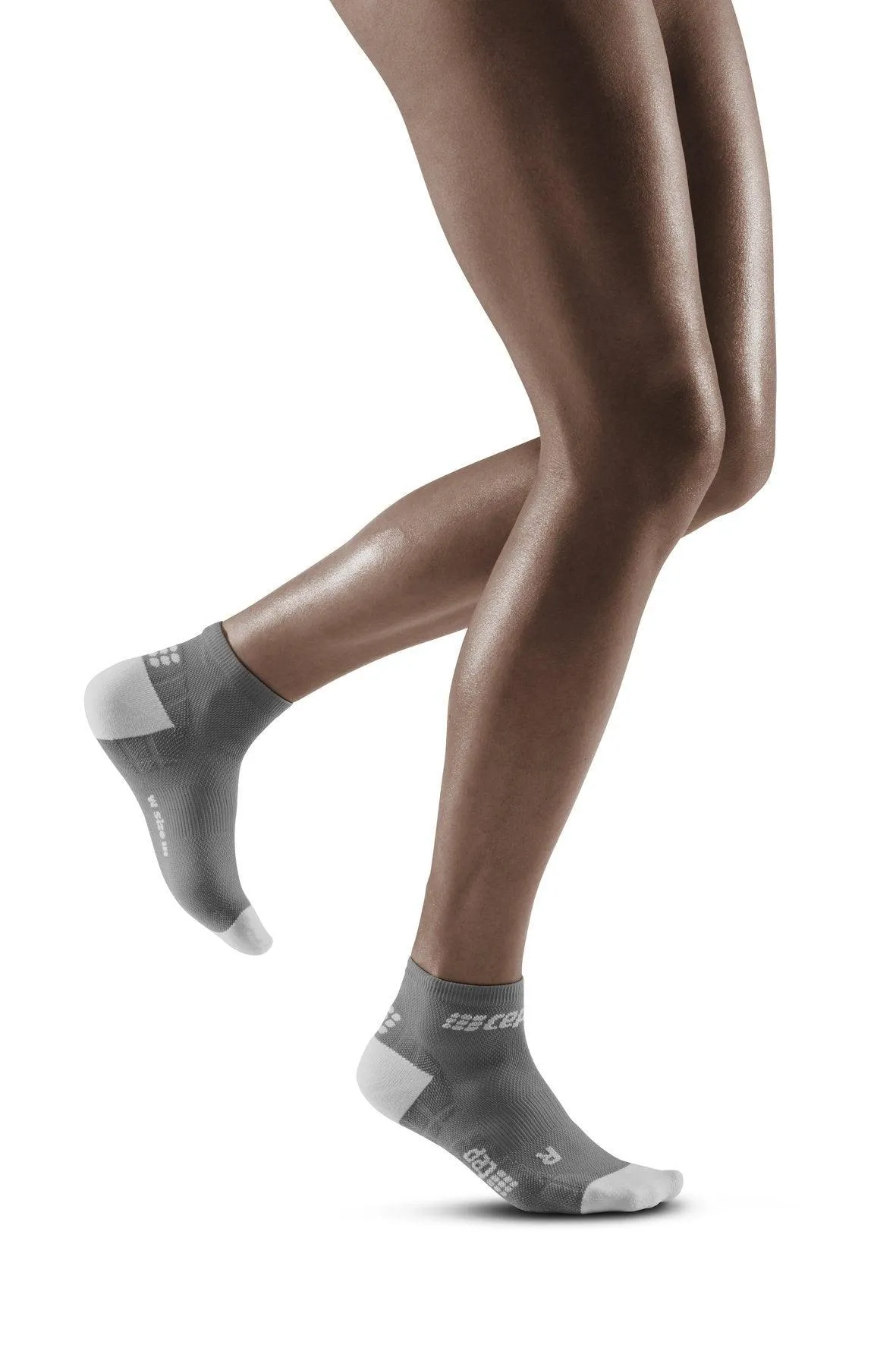 CEP Compression Ultralight Low Cut Women's Compression Socks (Grey/Light Gray)