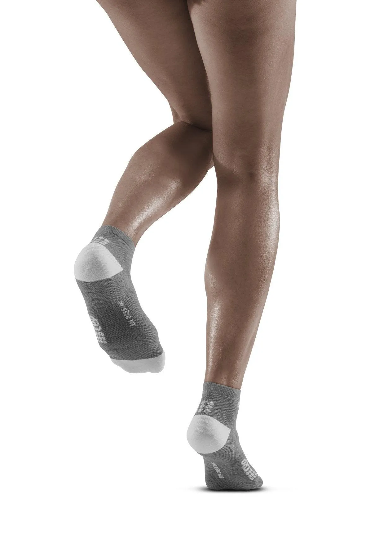 CEP Compression Ultralight Low Cut Women's Compression Socks (Grey/Light Gray)