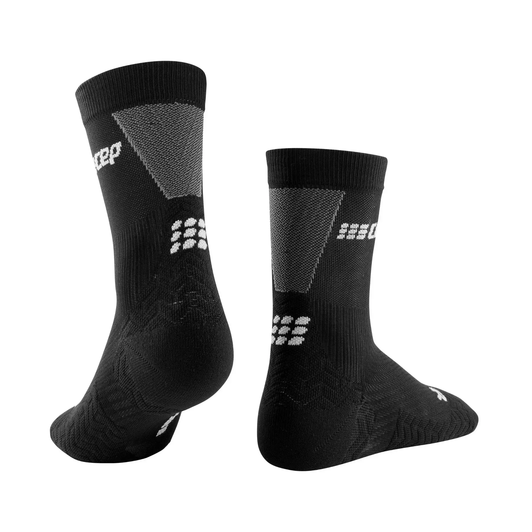 CEP Compression Ultralight Mid Cut Women's Compression Socks (Ultralight Black/Grey)