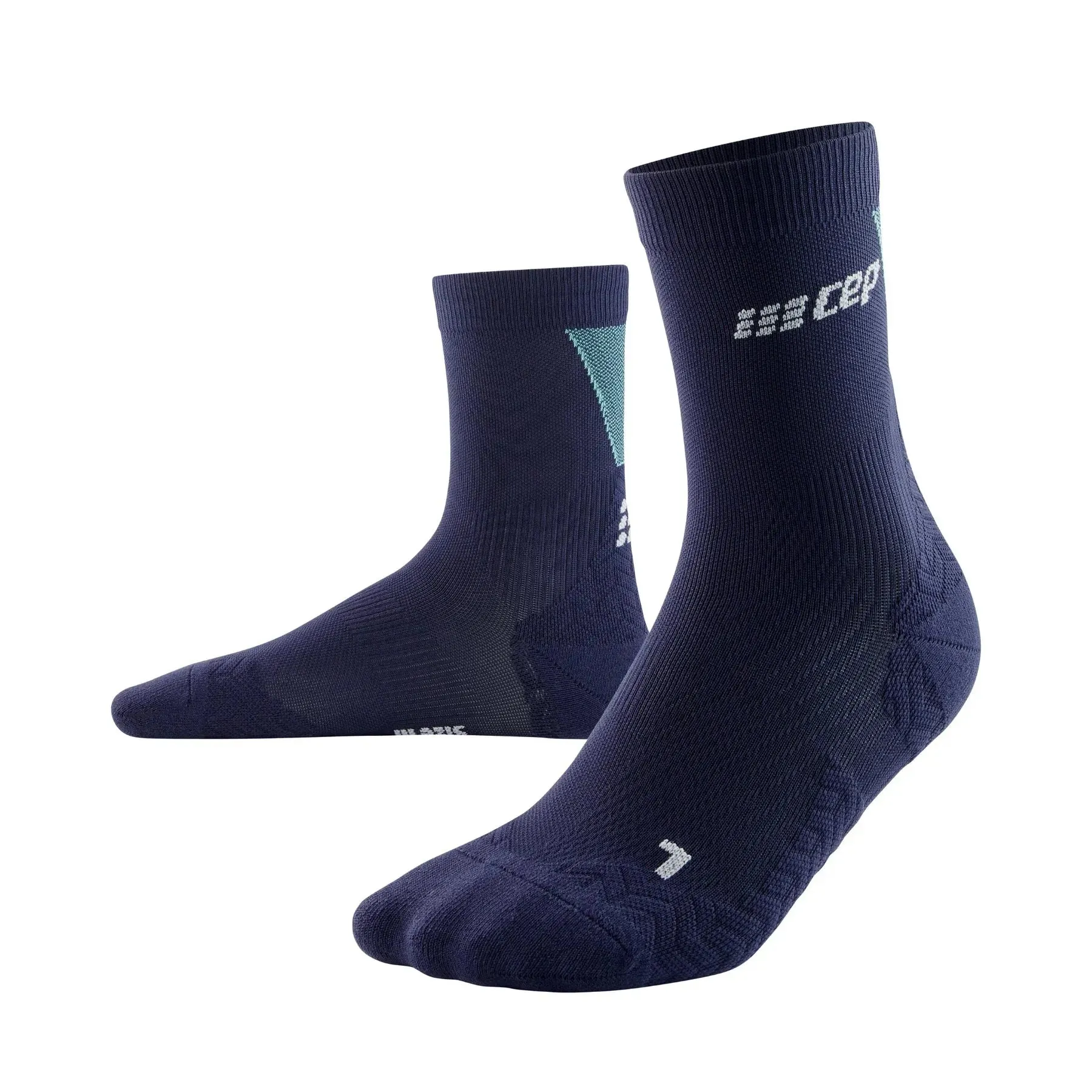 CEP Compression Ultralight Mid Cut Women's Compression Socks (Ultralight Navy/Light Blue)
