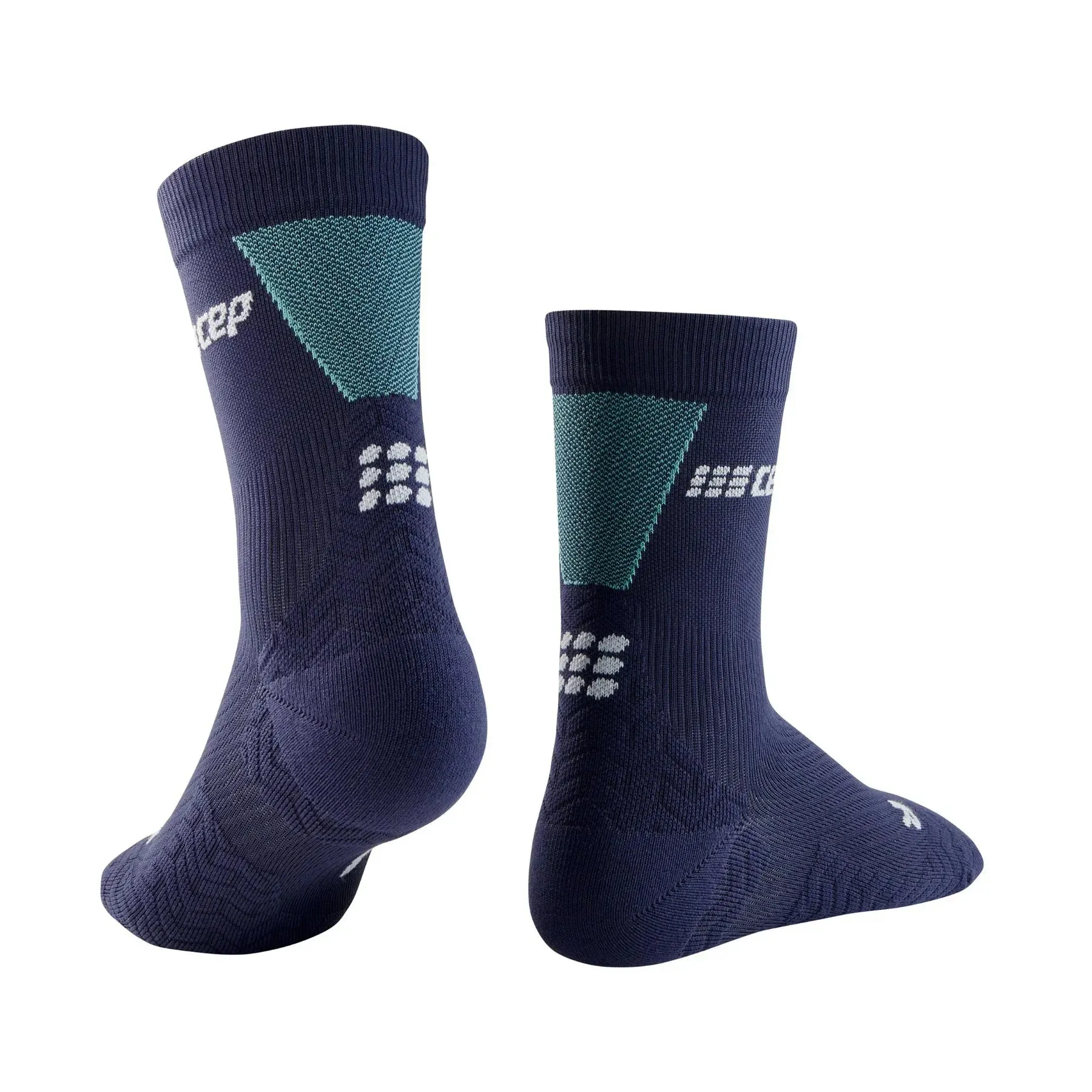 CEP Compression Ultralight Mid Cut Women's Compression Socks (Ultralight Navy/Light Blue)