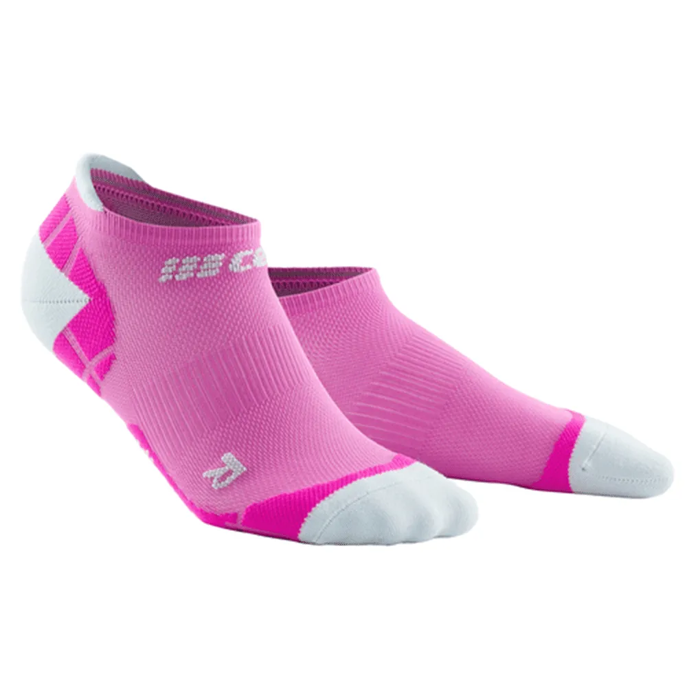 CEP Compression Ultralight No Show Women's Compression Socks (Electric Pink/Light Grey)