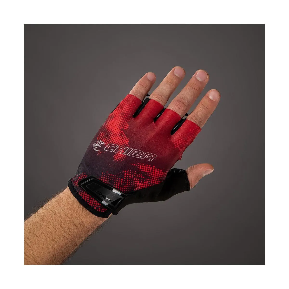 Chiba Ride II Mens Cycling Gloves (Red)