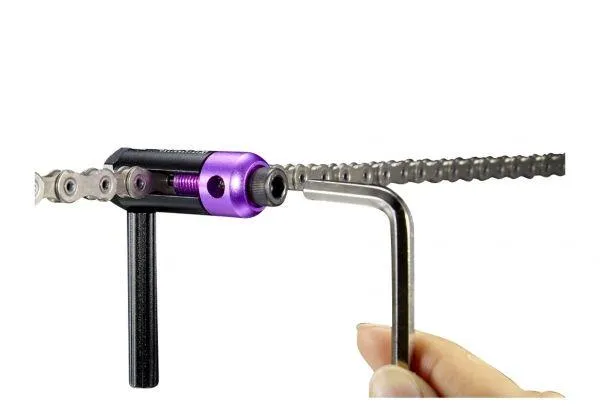 Clever Standard Chain Barrel AL W/ Valve Core Remover Handle (Purple)