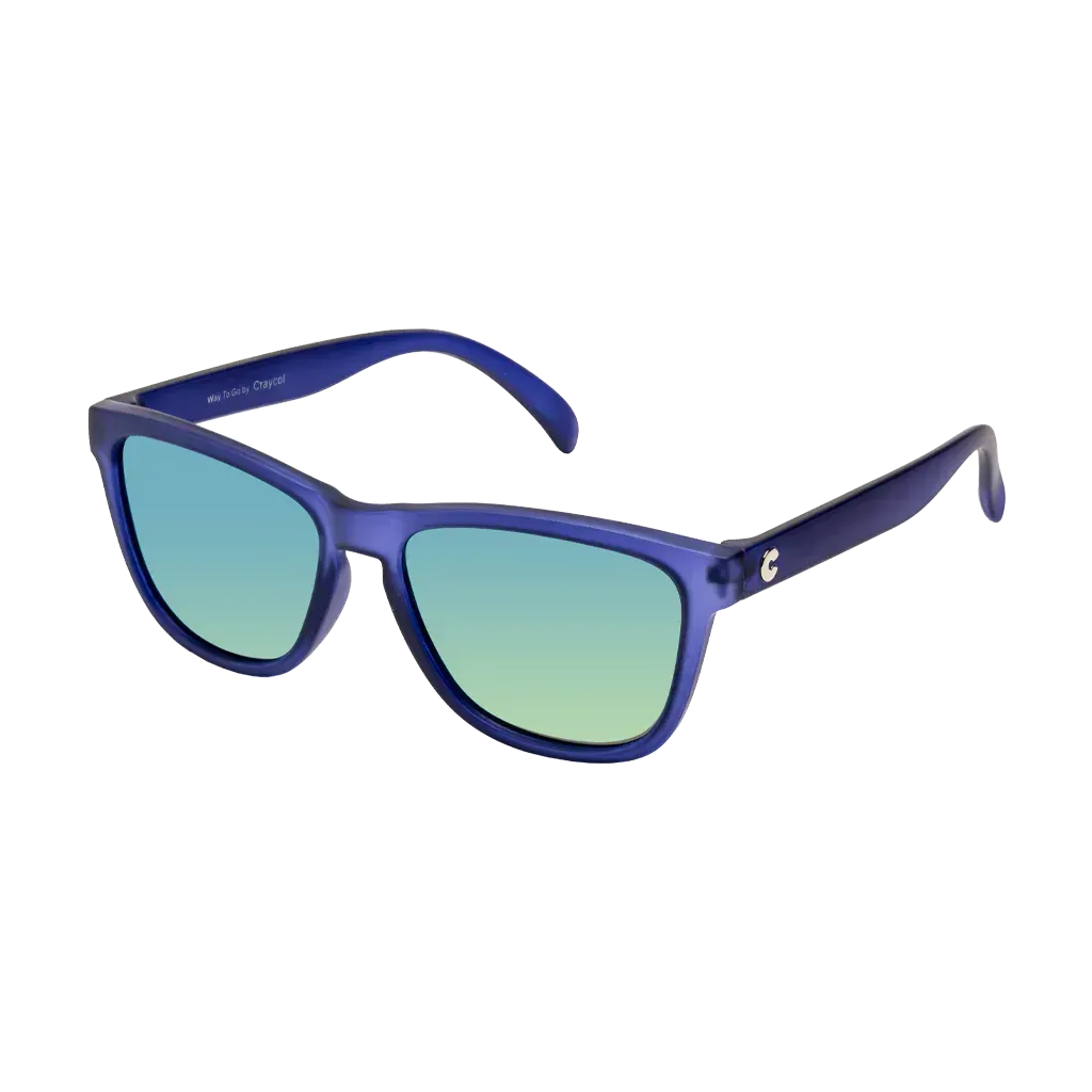 Craycol Ravy Navy Sunglasses (Golden Reflective/Transparent Blue)