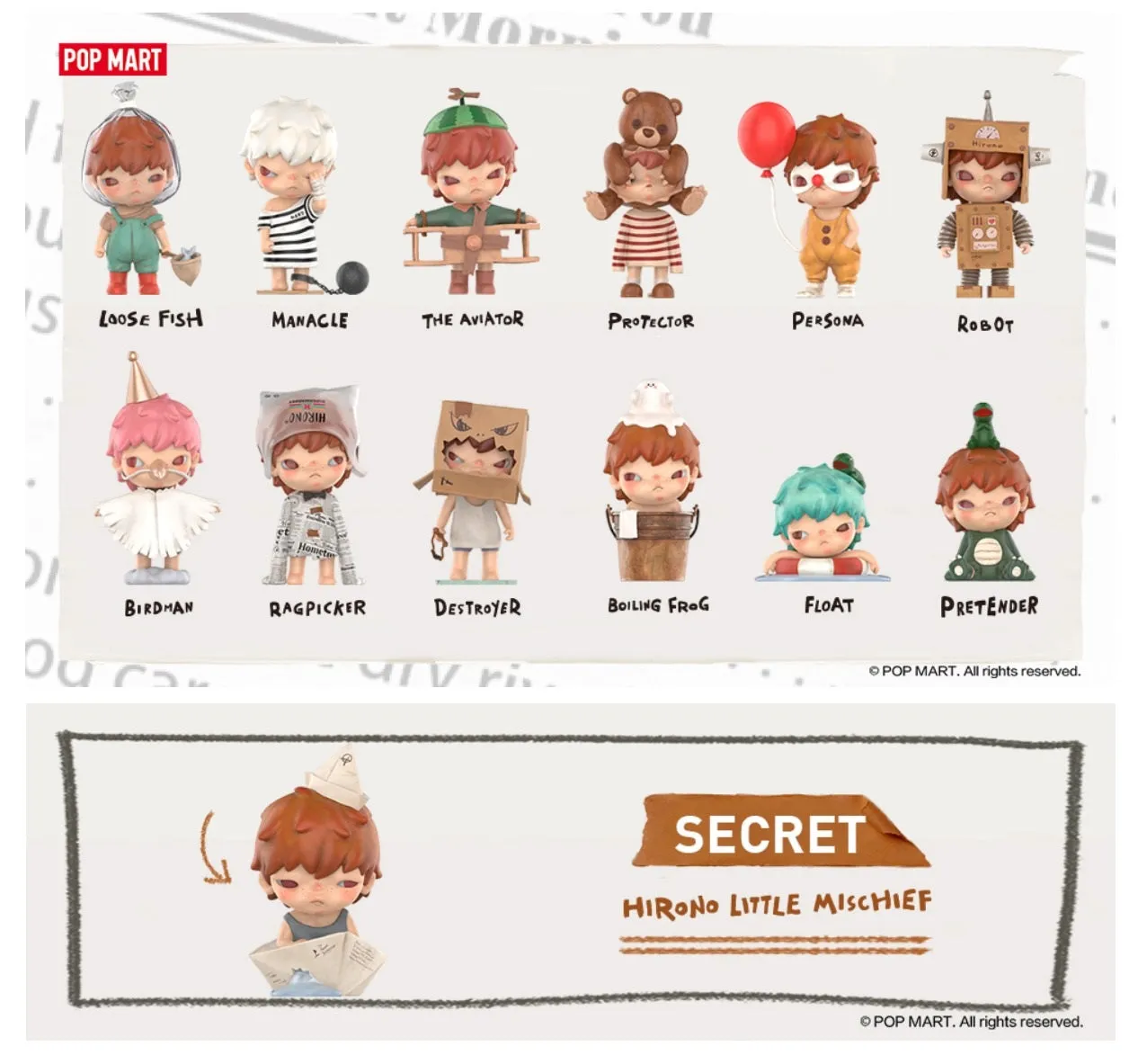 ETTV POPMART HIRONO Little Mischief Series (RAGPICKER, MANACLE) 2pc