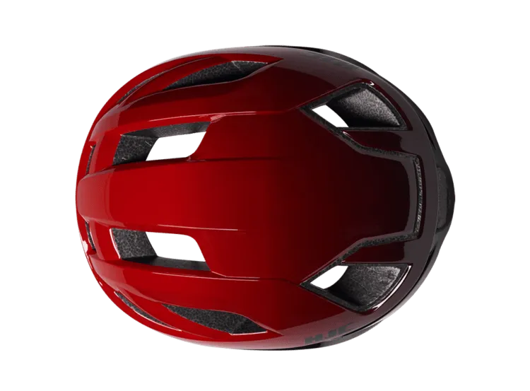 HJC Bellus Road Cycling Helmet (Matte Glossy Red Black)