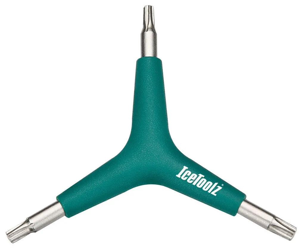 IceToolz 70T2 Star Key Wrench (Silver/Green)