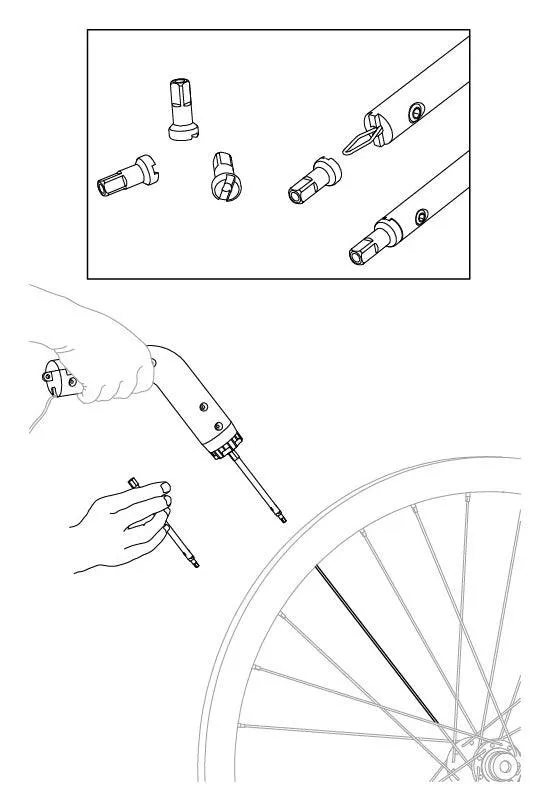 IceToolz Nipple Wrench For Deep Rim - Blister Card