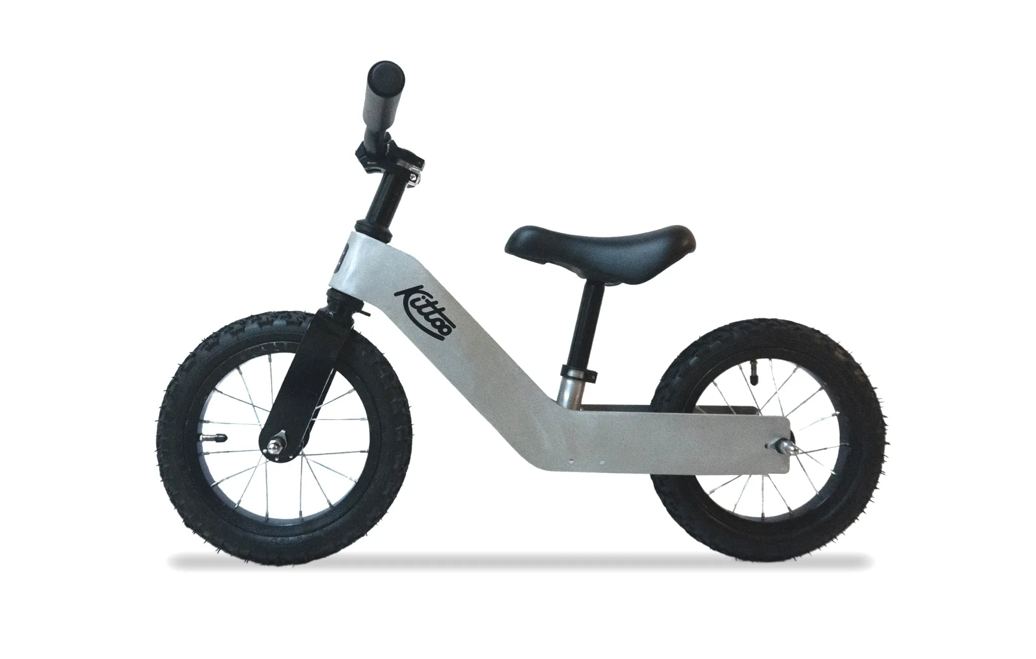 Kittoo No-Pedal Alloy Kids Balance Bicycle (Mercury Silver)