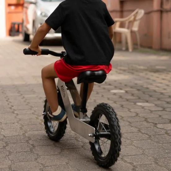Kittoo No-Pedal Alloy Kids Balance Bicycle (Mercury Silver)