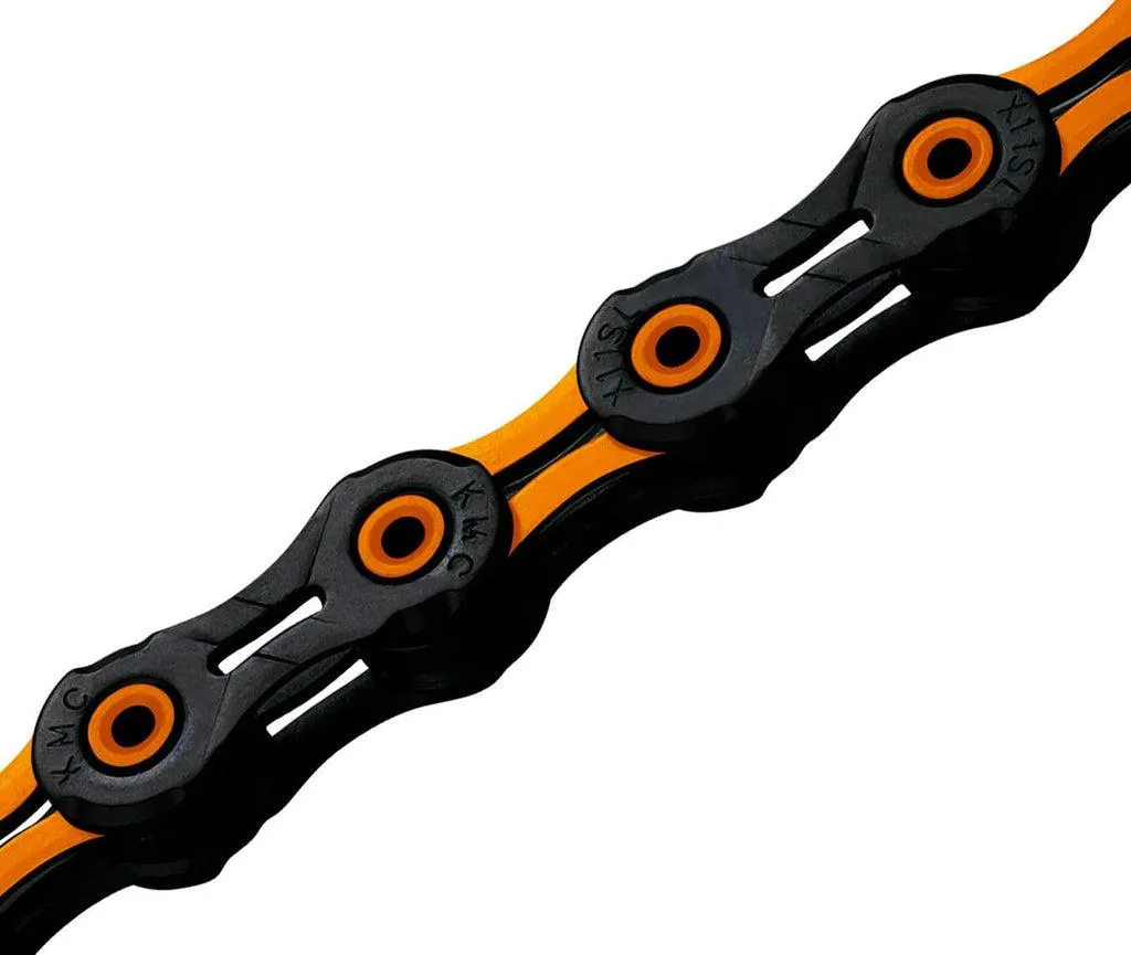 KMC DLC 11 Speed Chain (Black/Orange)