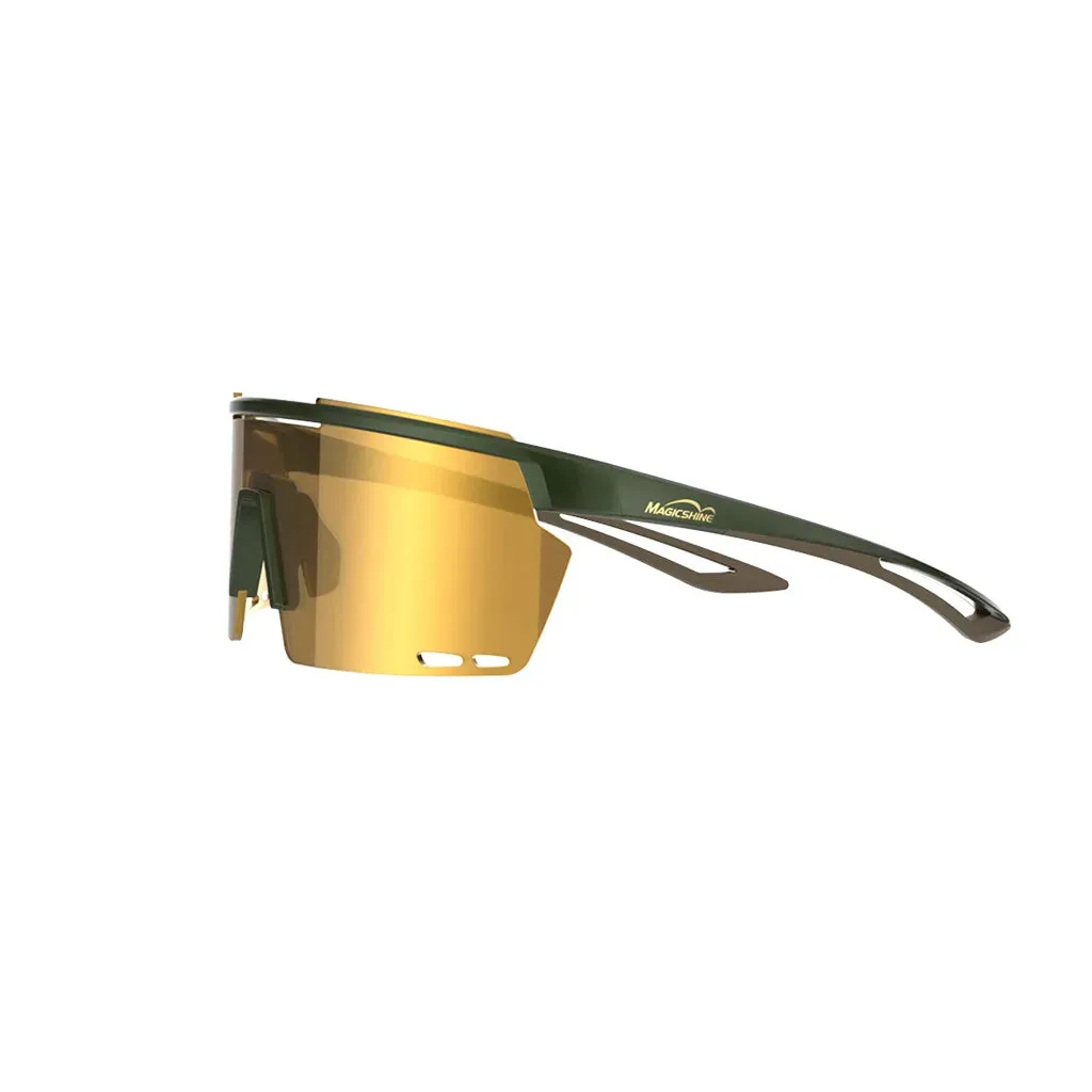 Magicshine Rouler Classic Sports Sunglasses (Green/Brown)