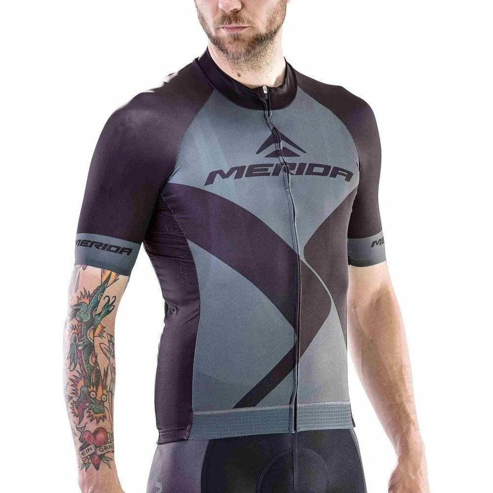Merida SS Nizza Mens Cycling Jersey (Black/Grey)