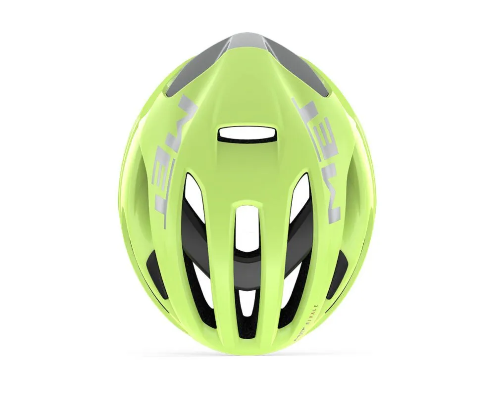 MET Rivale MIPS Road Cycling Helmet (Glossy Lime Yellow Metallic)