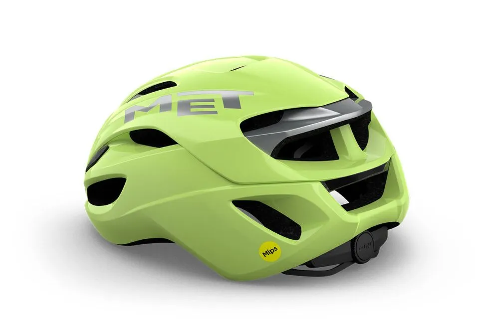 MET Rivale MIPS Road Cycling Helmet (Glossy Lime Yellow Metallic)