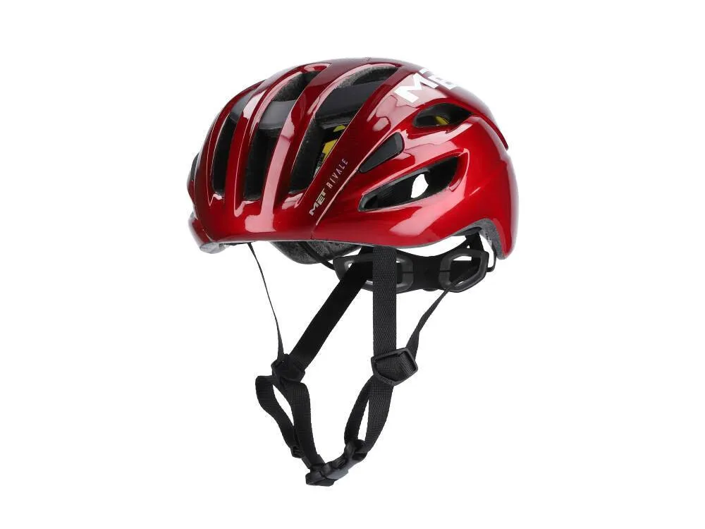 MET Rivale MIPS Road Cycling Helmet (Red Metallic/Glossy)