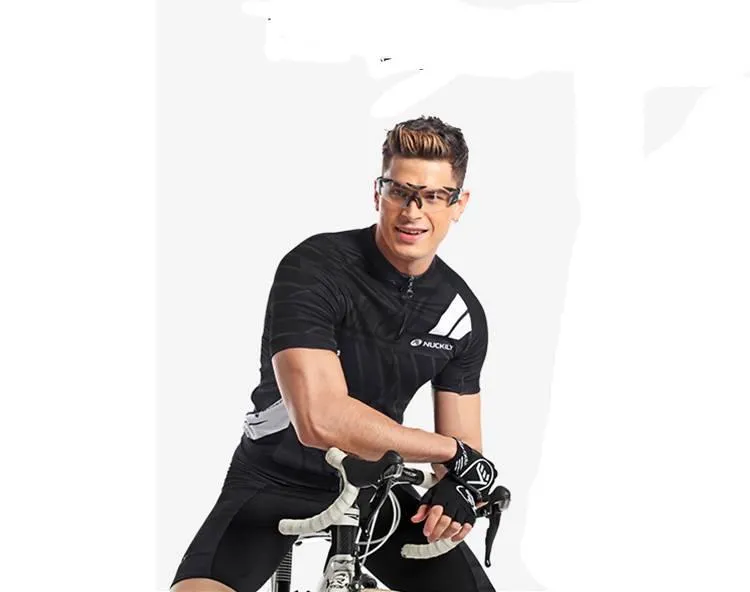 Nuckily MA022 Mens Cycling Jersey (Black)