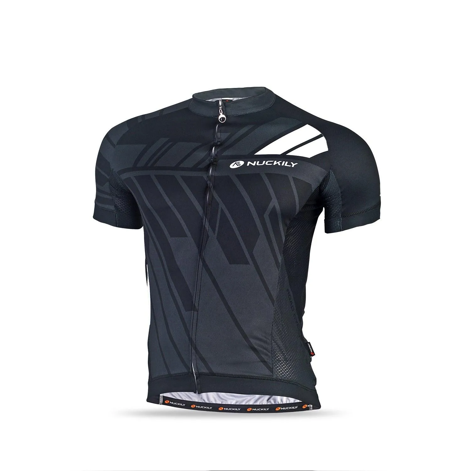 Nuckily MA022 Mens Cycling Jersey (Black)