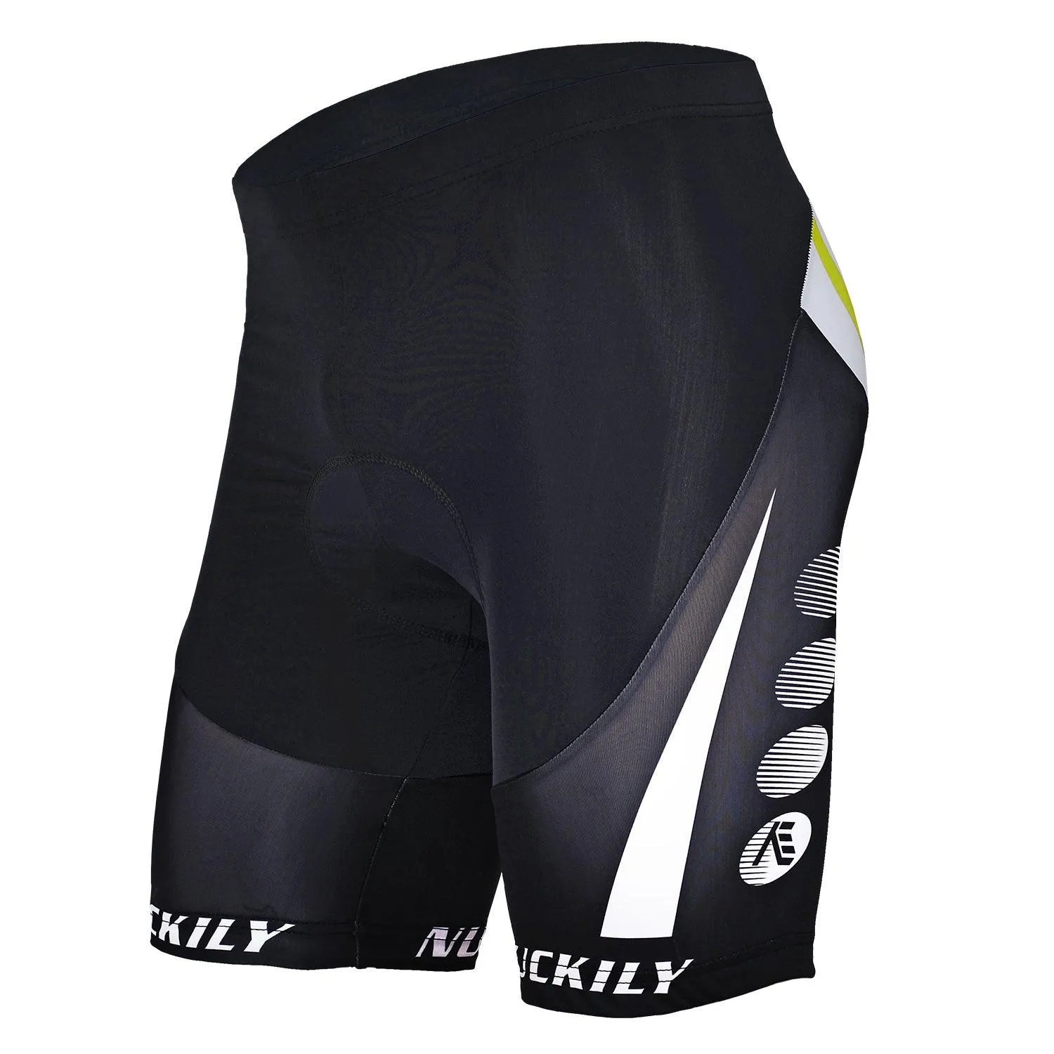 Nuckily MB007 Mens Cycling Shorts (Black/Green)