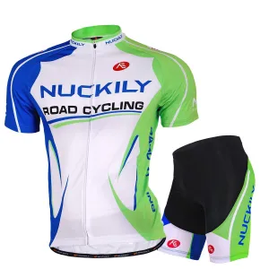 Nuckily Mycycology MA003-MB003 Jersey and Shorts (White/Blue/Green)
