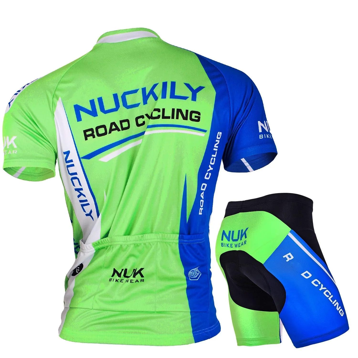 Nuckily Mycycology MA003-MB003 Jersey and Shorts (White/Blue/Green)