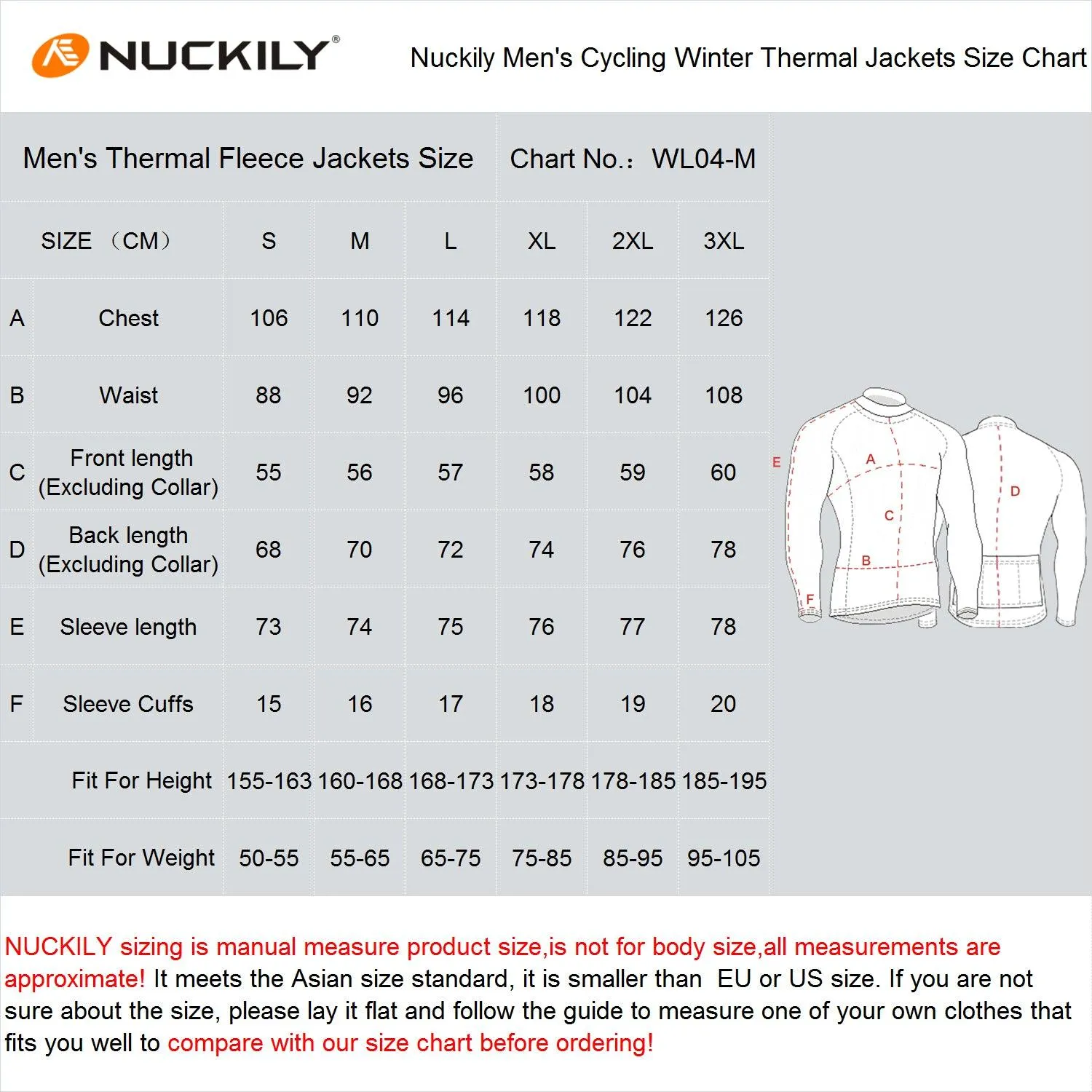 Nuckily NJ04 Fleece Winter Jacket (Blue)