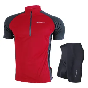 Nuckily NJ601-NS355 Jersey and Shorts Set (Red)