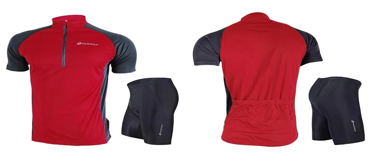 Nuckily NJ601-NS355 Jersey and Shorts Set (Red)