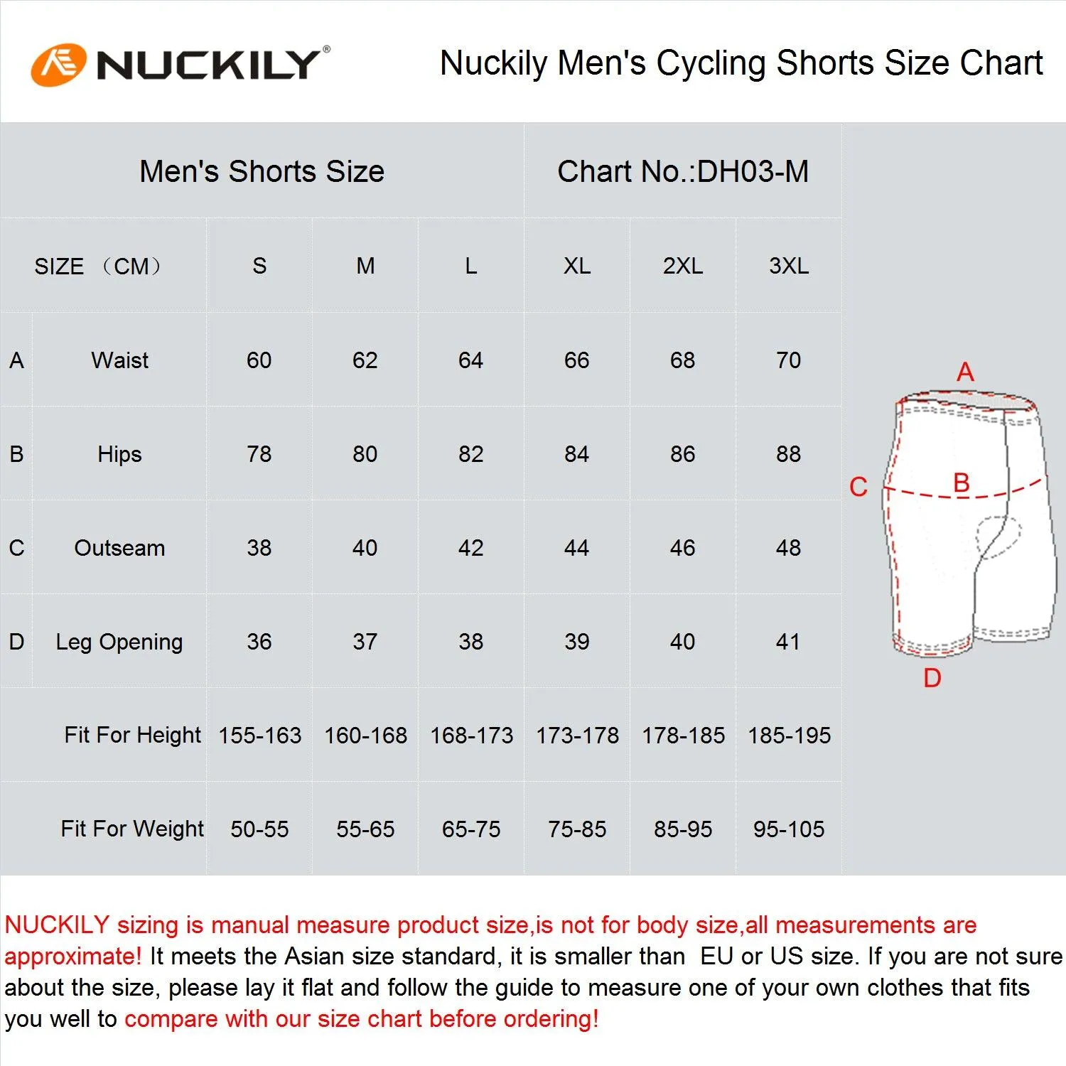 Nuckily NS351 Mens Cycling Shorts (Grey)