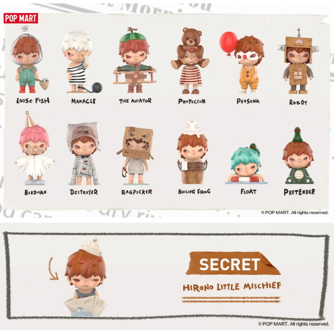 POPMART HIRONO Little Mischief Series (#13 Secret Unknown Journey) 1pc NEW