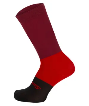 Santini Bengal Unisex Cycling Socks (Burgundy)