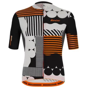 Santini Delta Optic Men's Cycling Jersey (White)