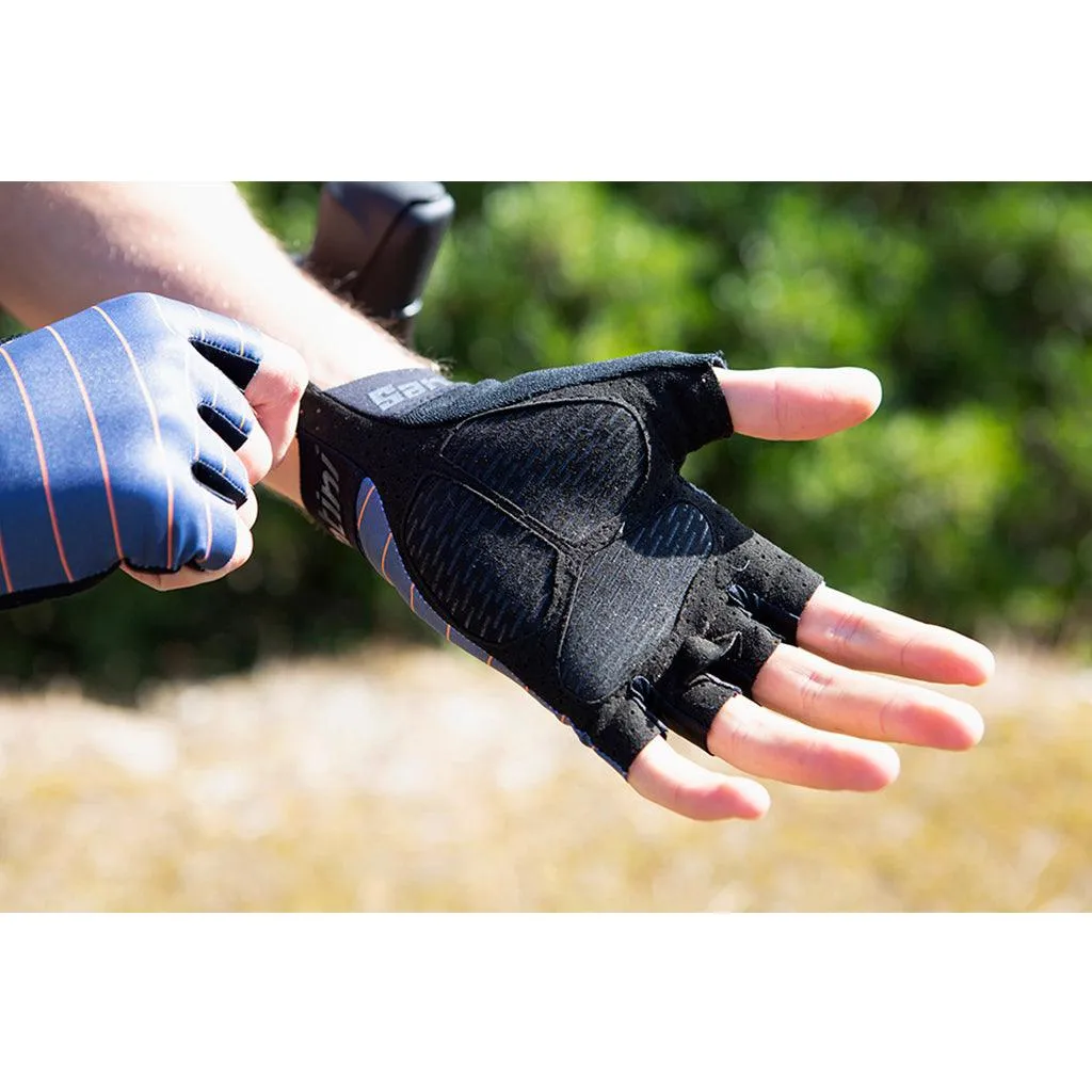 Santini Dinamo Unisex Cycling Gloves (Navy Blue)