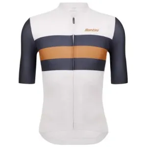 Santini Eco Sleek Bengal Unisex Cycling Jersey (White/Orange)
