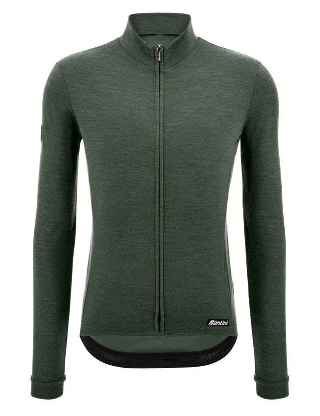 Santini Impetus Long Sleeve Men's Cycling Jersey (Military Green)