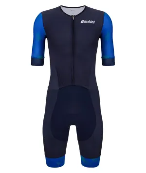 Santini Leaf Unisex Triathlon Suit (Blue)