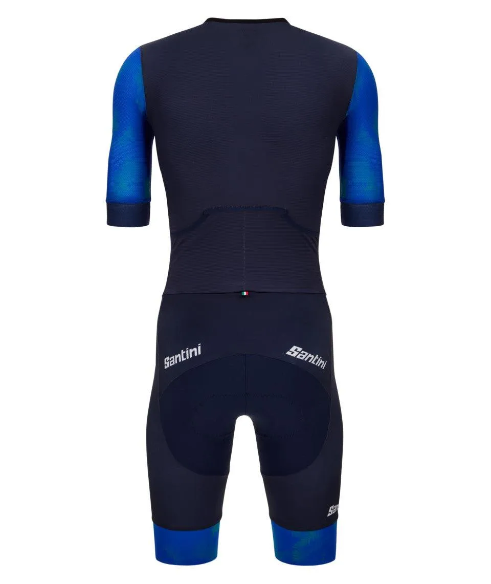 Santini Leaf Unisex Triathlon Suit (Blue)