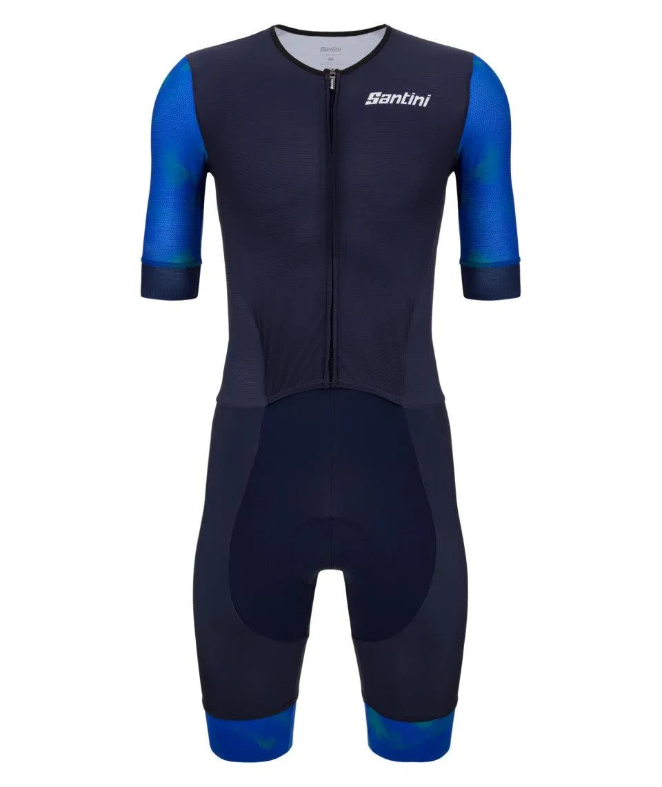 Santini Leaf Unisex Triathlon Suit (Blue)