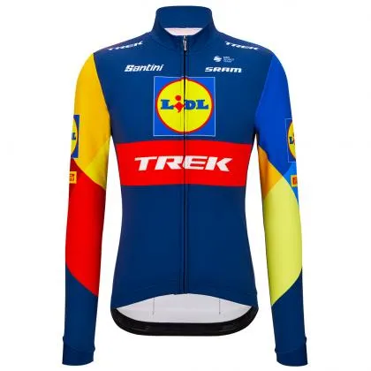 Santini Lidl Trek Long Sleeve Men's Cycling Jersey (Print)