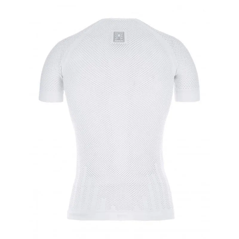 Santini Mesh Short Sleeve Mens Cycling Baselayer (White)