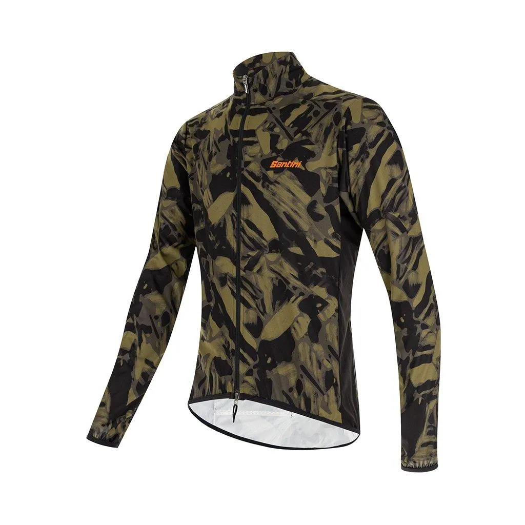Santini Nebula Gravel Wind Jacket (Military Green)