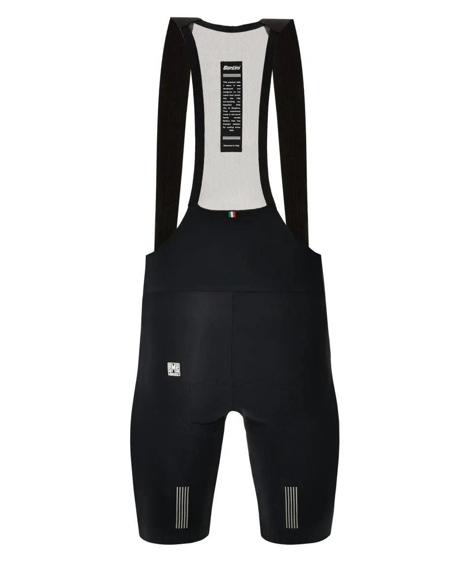 Santini Plush Men's Cycling Bibshorts (Black)