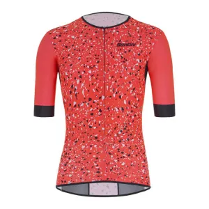 Santini Sleek Pietra Aero Mens Triathlon Jersey (Granatina)