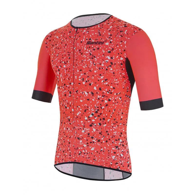Santini Sleek Pietra Aero Mens Triathlon Jersey (Granatina)