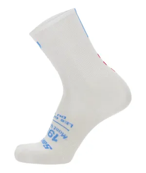 Santini Tour De France Maillot Jaune - M Ventoux Unisex Cycling Socks (White)