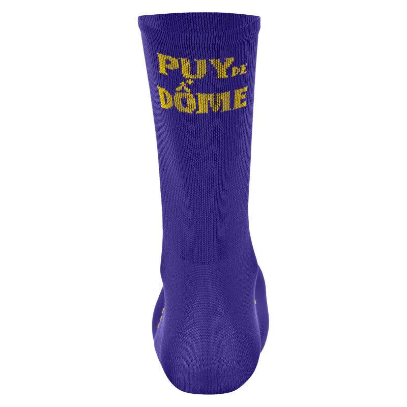 Santini Tour De France Puy De Dome Unisex Cycling Socks (White)