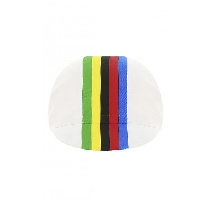 Santini UCI Rainbow Stripes Cycling Cap (White)